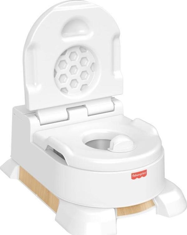 Fisher-Price 4'ü 1 Arada Eğitici Tuvalet, Eğitim Amaçlı Tuvalet, Klozet Adaptörü ve Tabure HBX68 - Image 1