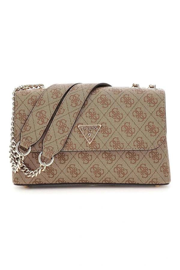 Guess Kadın Açık Bej Eco Erica Dönüştürülebilir Flap Crossbo - Image 1