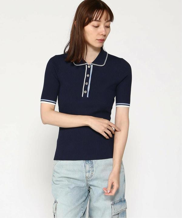 Guess Kadın Pembe Thalia Polo Yaka Kazak - Image 1