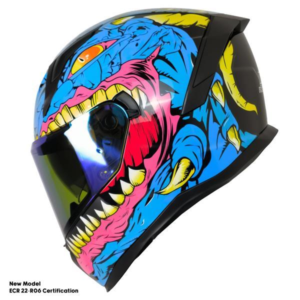 Motosiklet Kask Ece 22.R06 Güneş Vizörlü Full Face Motor Kaskı Kraken Yeni - Image 1