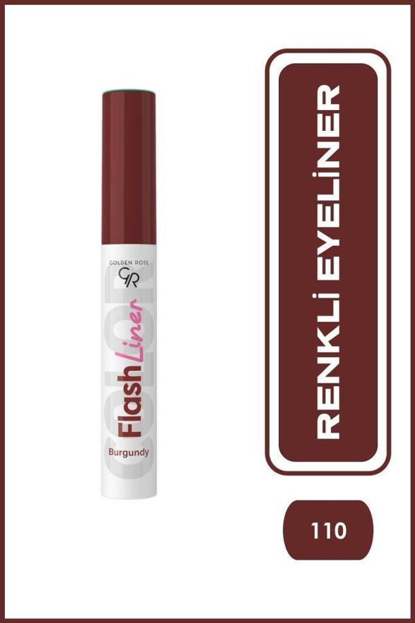 Golden Rose Flash Liner Colored Eyeliner - 110 Burgundy - Renkli Eyeliner - Image 1