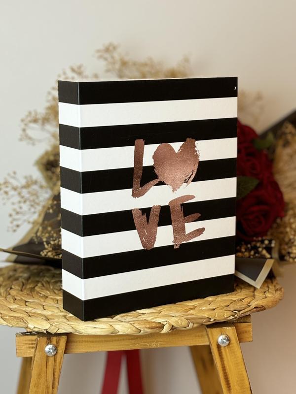 Rabsev Fotoğraf Albümü 10x15cm 200 Fotoğraf Kapasiteli Renkli Love Desenli Anı Albümü - Image 1