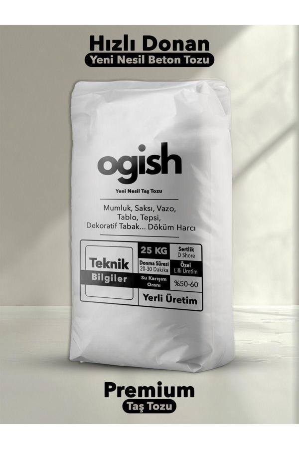 Premium Taş Tozu - Hızlı Donan Profesyonel Taş Tozu - Mumluk & Vazo Döküm Beton Harcı | 25 KG | - Image 1