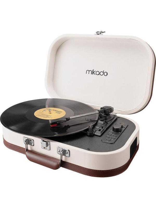 Mikado Nostalgia Mn-101 Pikap Fil Dişi Turntable+Rca+Bluetooth Destekli Müzik Kutusu - Image 1