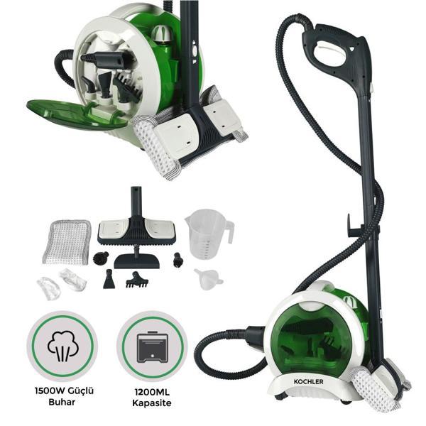 1500W Çok Amaçlı Buharlı Temizlik Makinesi – 3,5 Bar Buhar Gücü, 1200 ml Su Haznesi - Image 1