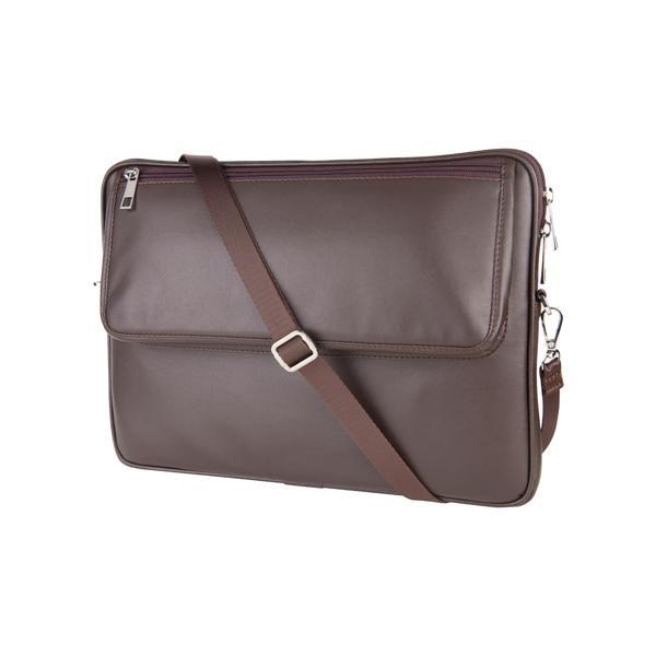 2K S.Deri Laptop Çantası,Tablet Çantası,13.3'' inç,Vegan,Omuz ve Valiz Askılı,Aksesuar ve Evrak Cepli,24*34*2 cm.,Kahver - Image 1