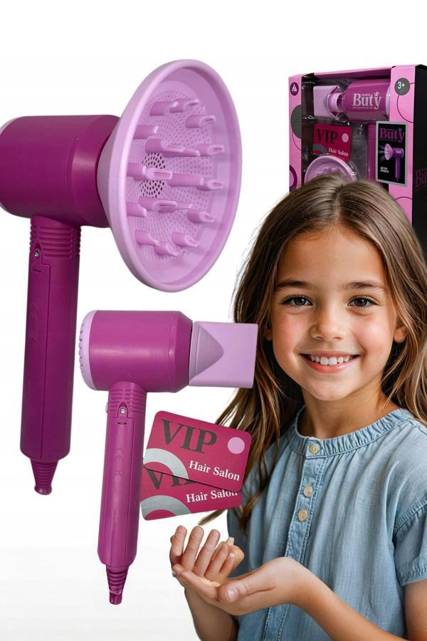 Mini Kuaför Seti – Gerçek Üfleme Özellikli Oyuncak Saç Kurutma ve Şekillendirme Seti - Image 1