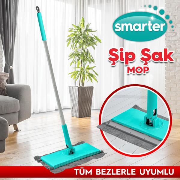 SMARTER ŞİP ŞAK MOP OTOMATİK EL DEĞMEDEN TÜM BEZLERLE UYUMLU TEMİZLİK SETİ PASPAS - Image 1
