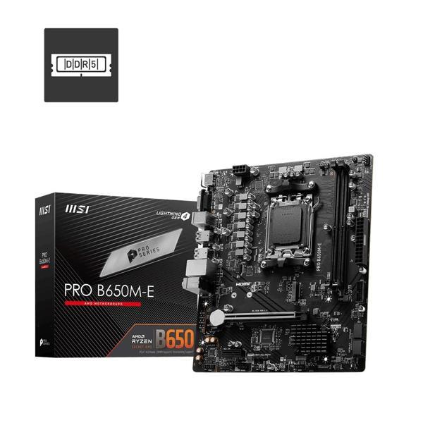 MSI PRO B650M-E DDR5 6800MHz (OC) M.2 AM5 mATX Anakart - Image 1