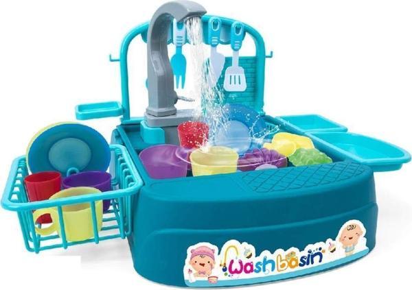 Galtoys Modern Çeşmeli Lavabo Oyun Seti – Mavi - Image 1