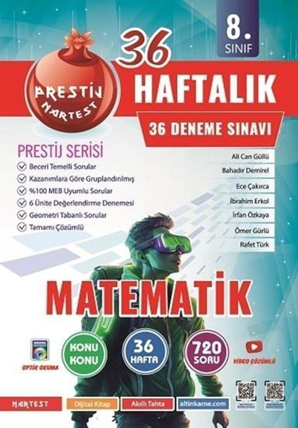 8. Sınıf Haftalık Matematik Denemeleri - Altın Nokta Yayınları - Image 1