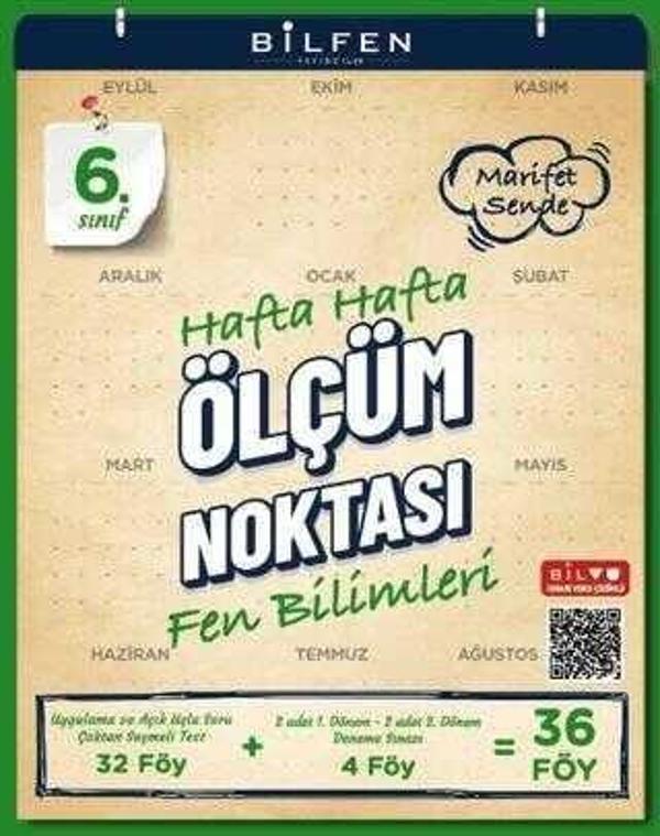 6. Sınıf Fen Bilimleri Hafta Hafta Ölçüm Noktası - Bilfen Yayınları - Image 1