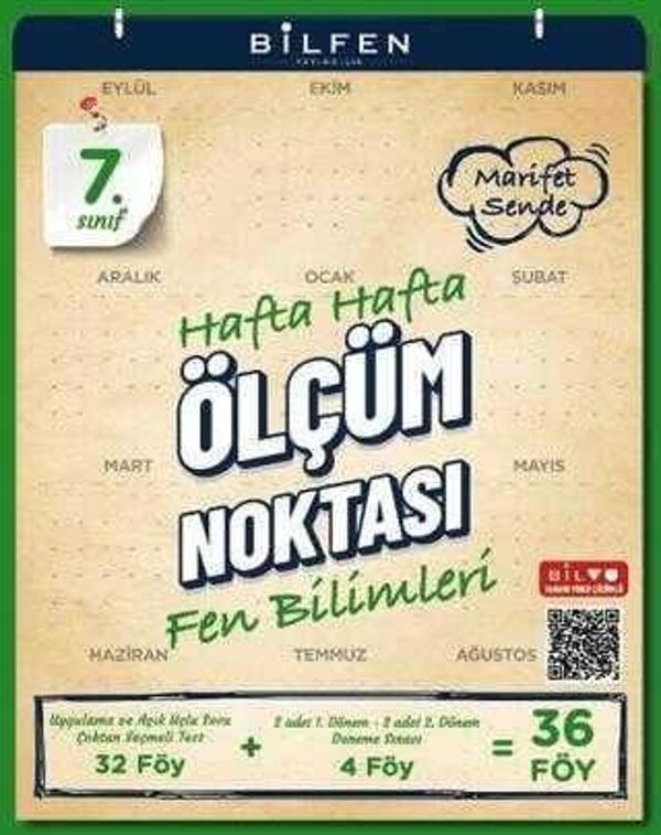 7. Sınıf Fen Bilimleri Hafta Hafta Ölçüm Noktası - Bilfen Yayınları - Image 1