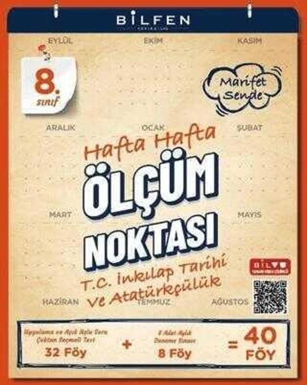8. Sınıf T.C. İnkılap Tarihi ve Atatürkçülük Hafta Hafta Ölçüm Noktası - Bilfen Yayınları - Image 1