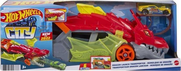 Hot Wheels Oyuncak Şehri Fırlatıcı ve Taşıyıcı Ejderha GTK42 - Image 1