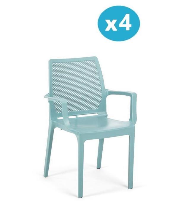Omnipazar SY-2504 Plastik İcon Bahçe Koltuk Sandalye 4'lü Set - Image 1