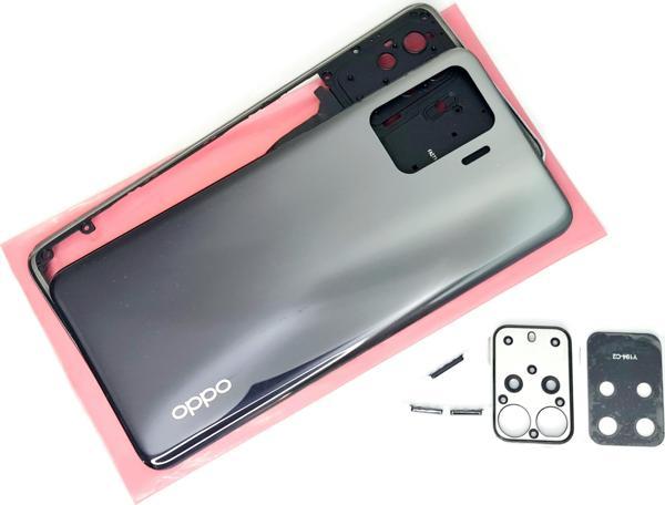 Tkgz Oppo Reno 5 Lite FULL kasa Arka Pil Batarya Kapağı Siyah - Image 1