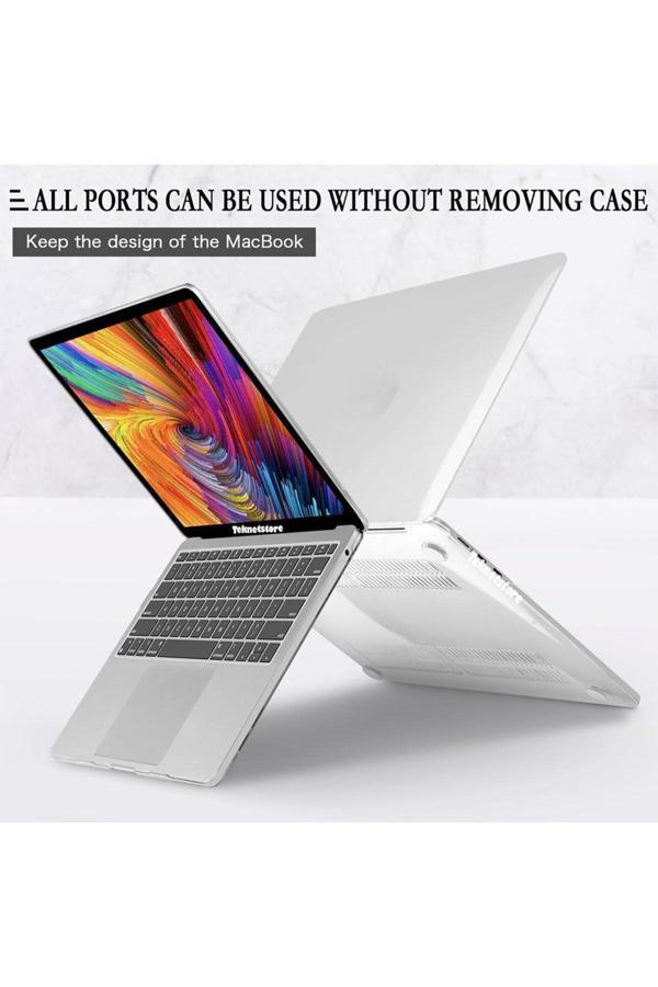 Macbook Air 13 A1932 2018 A2179 2020 Uyumlu Kristal Kapak Koruma Kılıf Tam Uyumlu - Image 1