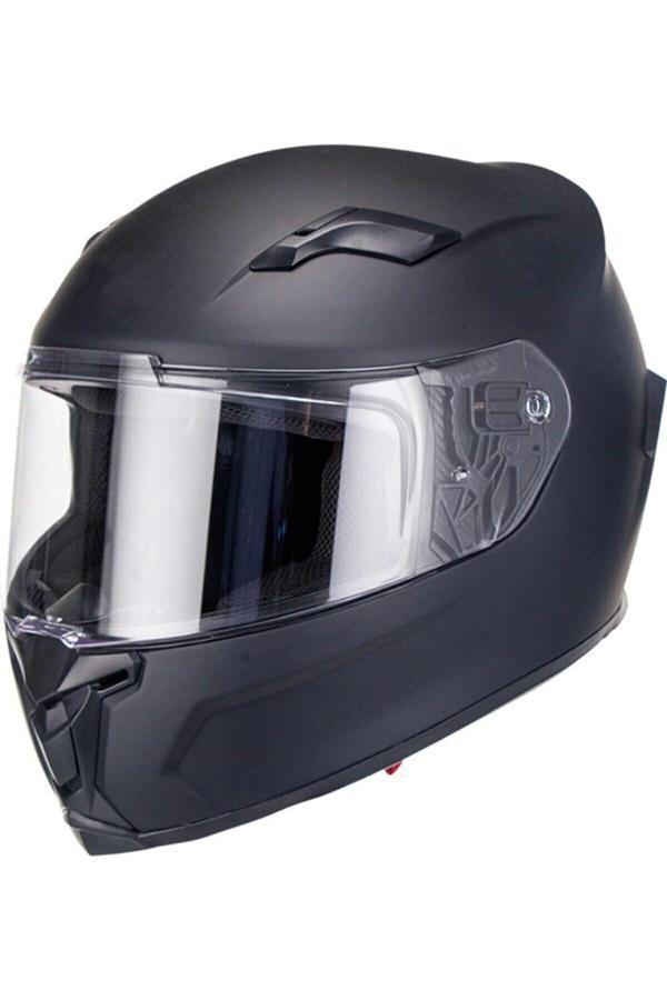Kask 820 Mat Siyah Şeffaf Vizör Full Face - Image 1