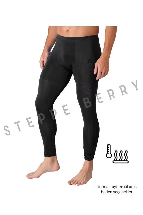 Steppe Berry Erkek Siyah Termal Tayt - Image 1