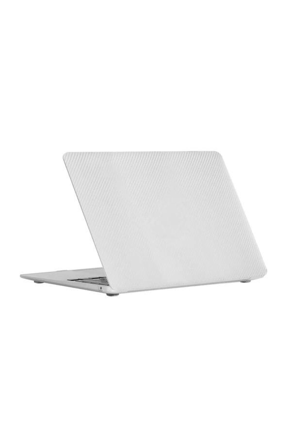Macbook Air 13" 2020 (M1 ÇİP) Uyumlu A2337 Mat Karbon Beyaz Kılıf - Image 1