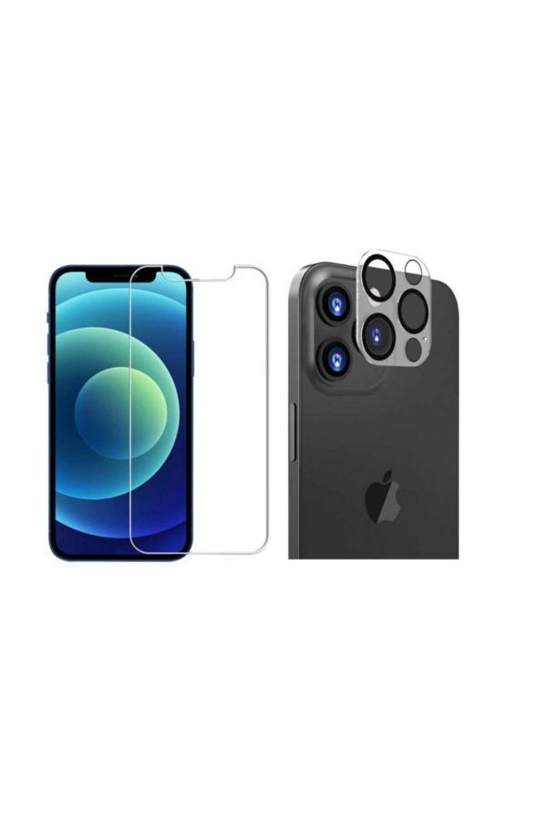 Iphone 13 Pro Uyumlu Nano Micro Temperli Ekran Koruyucu Ve Şeffaf Kamera Lens Koruyucu - Image 1