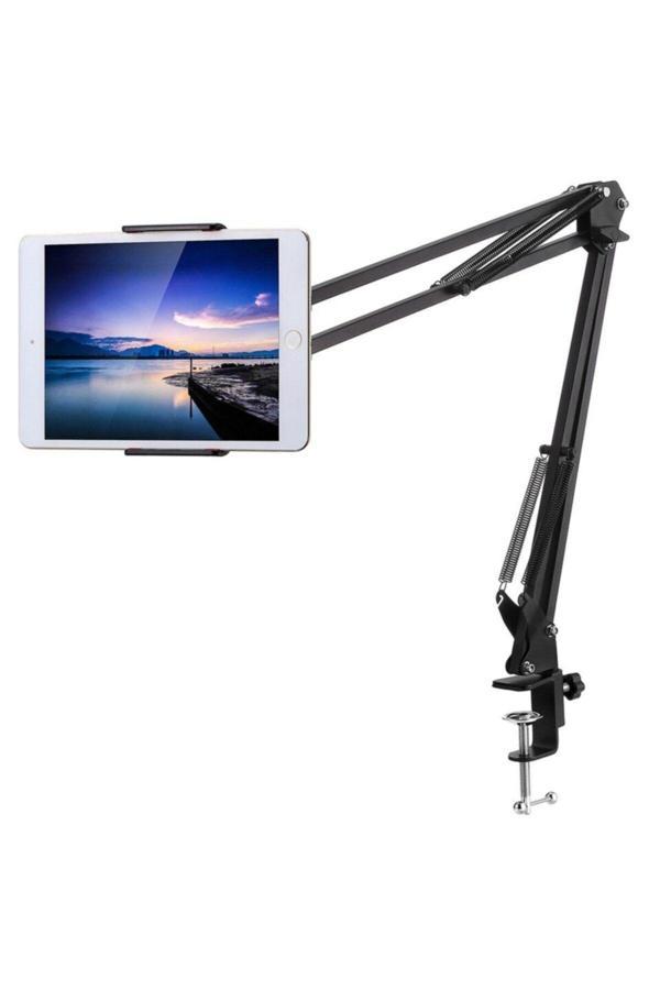 Masa Tablet Tutucu & Telefon Tutucu Esnek Uzun Kollu 6" 11" Teleskopik 360 Derece Dönebilen Standlı - Image 1