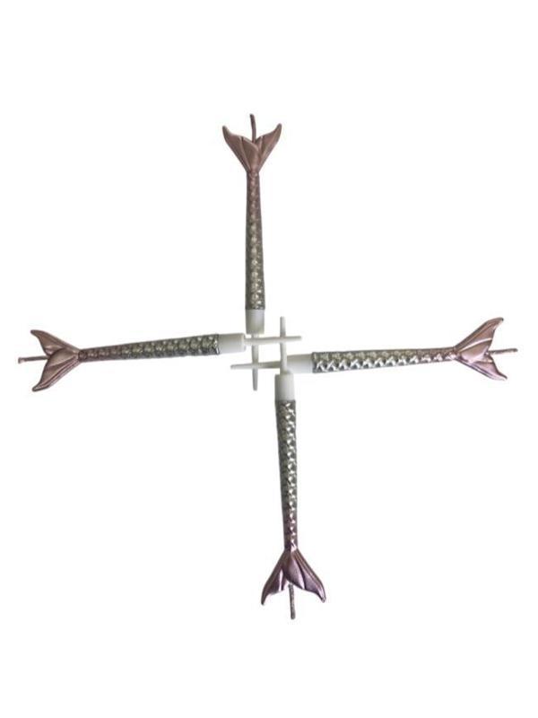 Deniz Kızı Renkli Gümüş Lila Mum 11 cm  - Image 1