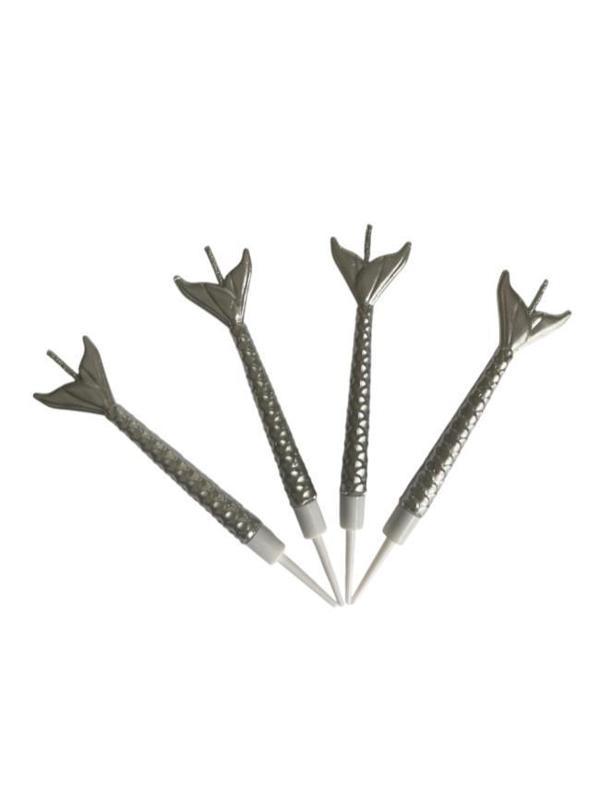 Deniz Kızı Renkli Gümüş Mum 11 cm  - Image 1