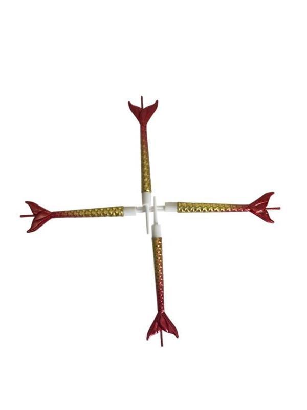 Deniz Kızı Renkli Kırmızı Altın Mum 11 cm  - Image 1