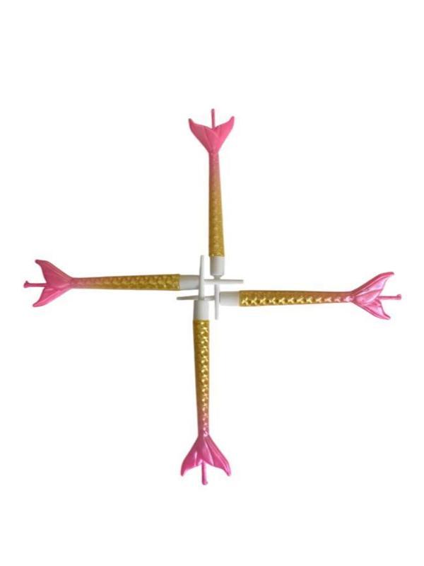 Deniz Kızı Renkli Pembe Altın Mum 11 cm  - Image 1