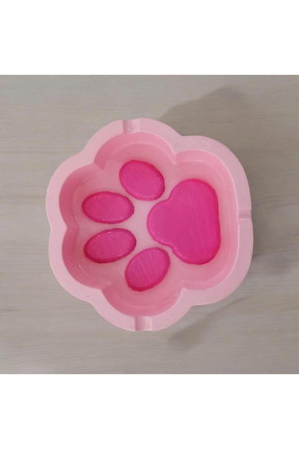 Taşdevri Life Dekoratif Pati Tasarımlı Kül Tablosu Pembe - Image 1