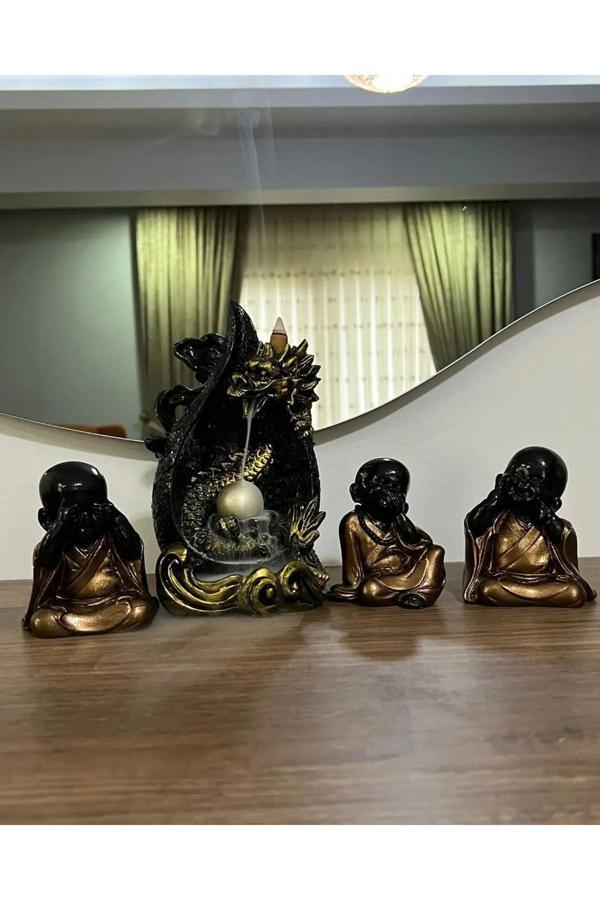 Taşdevri Life Ejderha Geri Akış Tütse Ve Görmedim Duymadım Bilmiyorum Buda Seti - Image 1