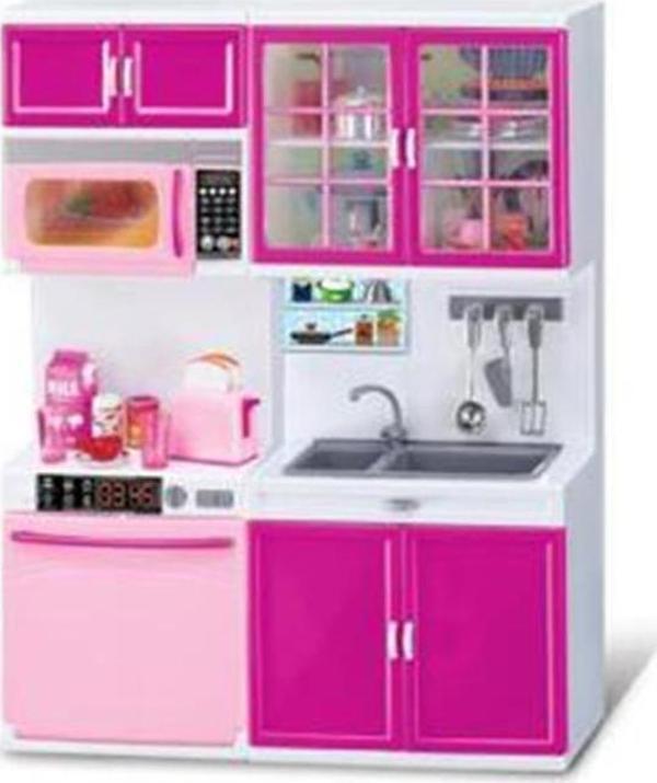 Kayyum Oyuncak  Işıklı Ve Sesli Modern 2 li Mutfak Seti Mikrodalgalı 3838-4 - Image 1