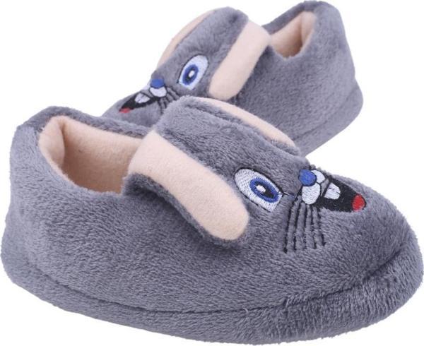 Walkenzo 2606 Tavşan Figürlü Erkek Çocuk Ev-Halı-Kreş Ayakkabısı - Image 1