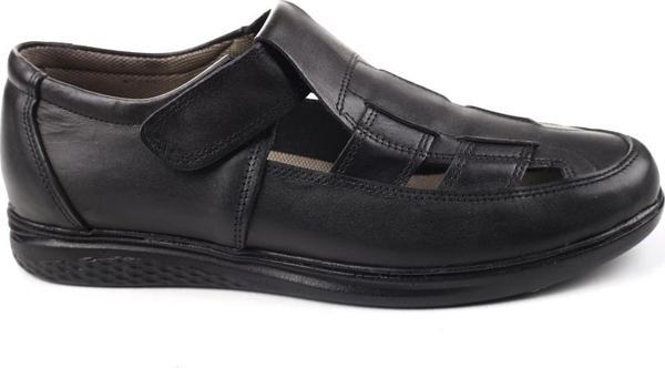 Walkenzo 3899 Ortopedik Hakiki Deri Erkek Sandalet Ayakkabı - Image 1