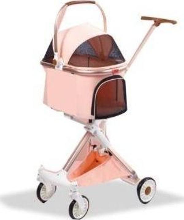 EuroDog Katlanabilir Köpek Arabası Pembe 83x48,5x110 cm - Image 1