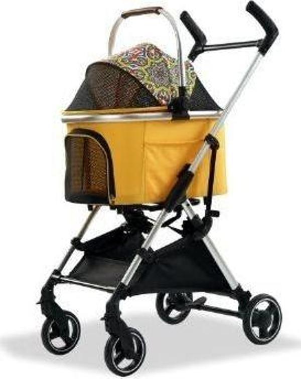 EuroDog Katlanabilir Köpek Arabası Sarı 60x44x100 cm - Image 1