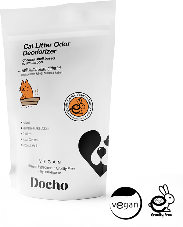 Docho Kedi Kumu Koku Giderici-Hindistan Cevizi Kabuğu Bazlı Aktif Karbon 400 g - Image 1