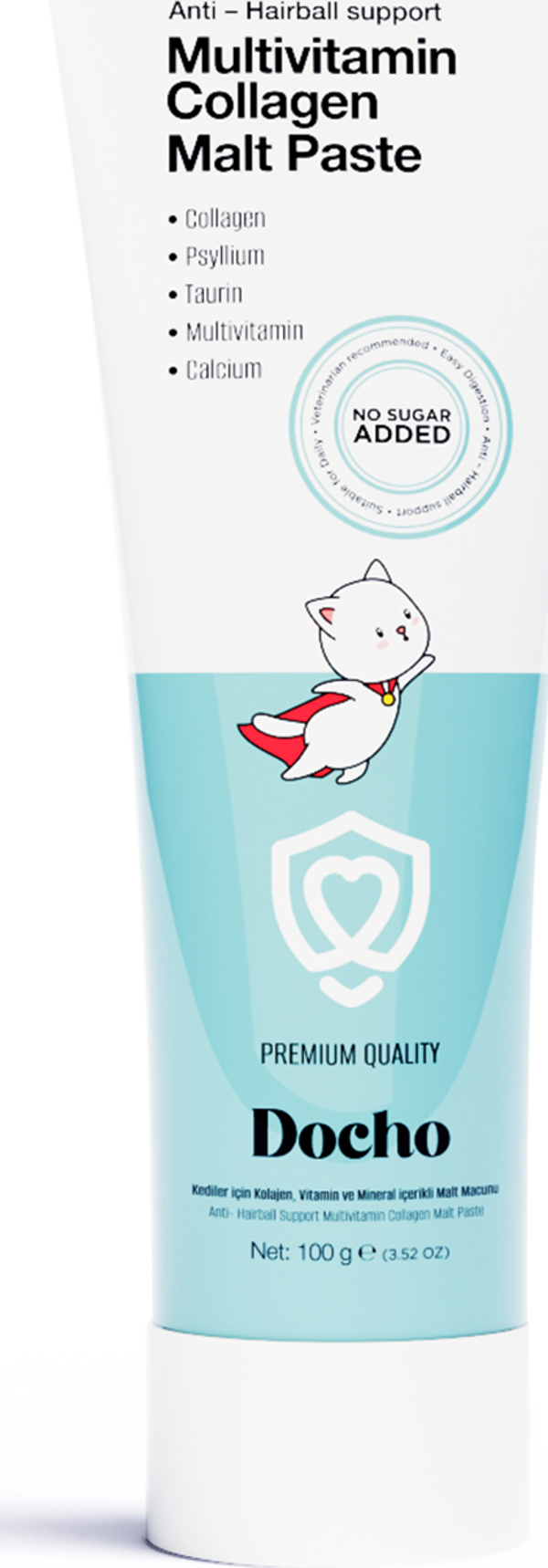 Docho Kolajen, Vitamin ve Mineral İçerikli Malt Kedi Macunu 100 GR - Image 1