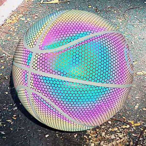Reflektörlü Basketbol Topu Yüksek Kaliteli Hologramlı Gece Parlayan Basketbol Top - Image 1