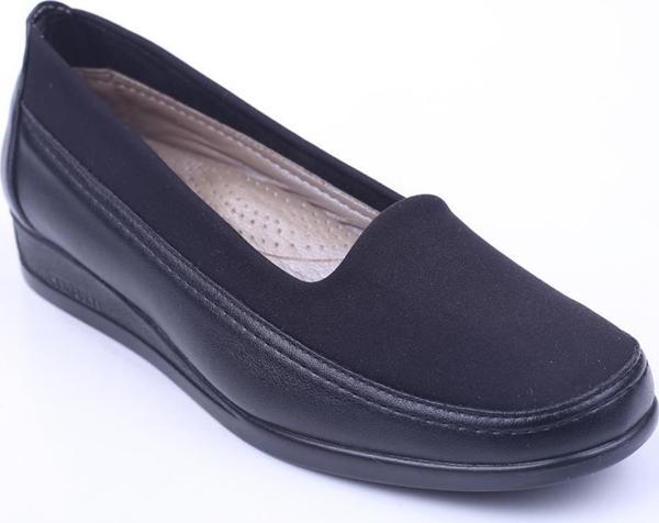 Norfix 308 Kadın Streçli Siyah Ortopedik Anne Ayakkabısı - Image 1