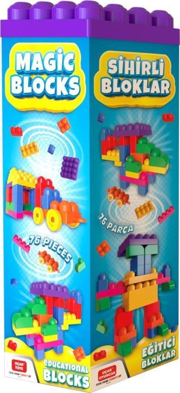 Uçar Oyuncak Magic Blocks 76 parça Büyük Bloklu Oyun Seti - Image 1