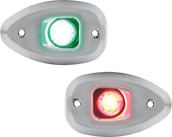 Lalizas MICRO LED 12, İskeleSancak 112.5° Feneri, Set,Yüzey mon.,Krom G.,delikli - Image 1