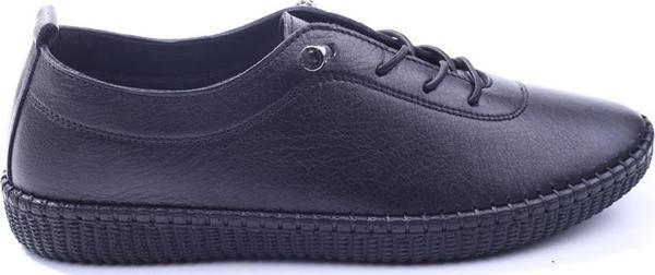 Voyager 7230 Kadın Günlük Hakiki Deri Siyah Ortopedik Ayakkabı - Image 1