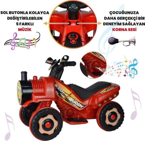 UJ Toys 6V Akülü ATV BUDDY Kırmızı - Image 1