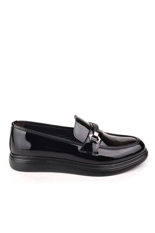 Walkenzo-Rsg 4574 Erkek Poli Taban Bağcıksız Rugan Ayakkabı - Image 1