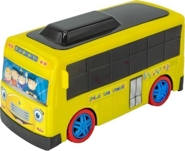 Uj Toys Sesli ve Işıklı Çarp Dön Sevimli Okul Otobüsü-Sarı - Image 1