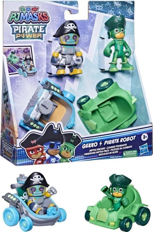 Pj Masks Pirate Power Gekko-Pirate Robot 2'li Figür ve Araçları Oyun Seti - Image 1