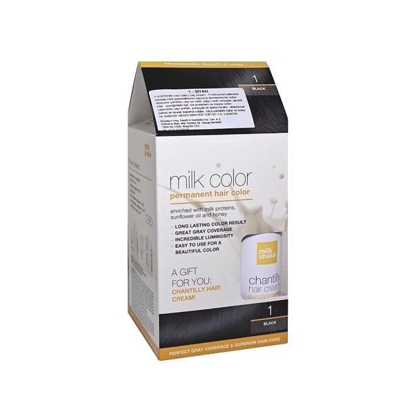 Milk Shake 1 Siyah Saç Boyası + Saç Kremi 50 ml Set - Image 1